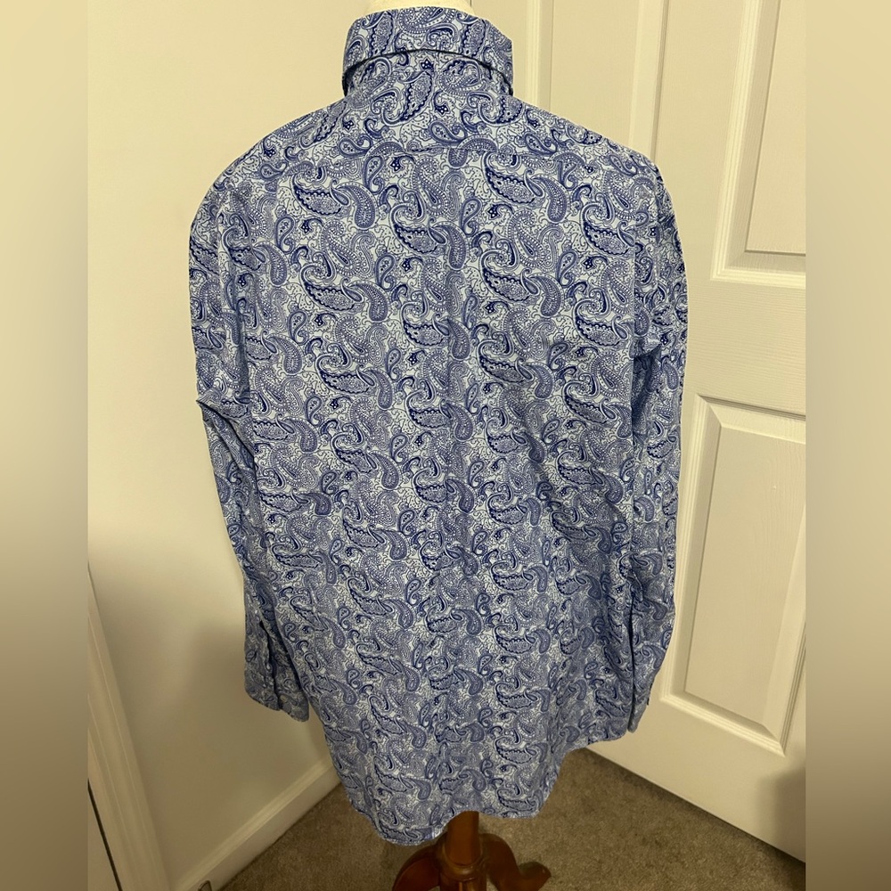 Daniel Cremieux Blue Paisley Men's Shirt - Picture 2 of 3
